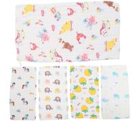 Abaodam 5 Pièces serviette de toilette en coton serviettes de débarbouillettes de dessin animé nouveau-né nourrisson serviette pour enfants serviettes pour enfants en coton