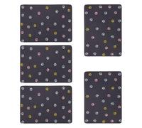 Abaodam 5 Pièces Tapis d'alimentation pour Petits Animaux Stabilité Antidérapante en Terre de Diatomée, Multifonctionnel Usage Intérieur et Sorties Camping