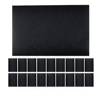 Abaodam 50 Autocollants Tableau Noir Noirs Effaçables pour Bocaux et Snacks, Étiquettes Créatives en Vinyle Adhésif pour Organisation la Cuisine et Tiroirs