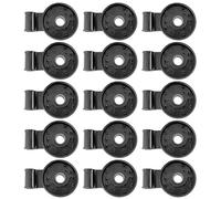 Abaodam 50 Clips en Pe Noir pour Fixation de Toile D'ombrage Ronde, Pinces Polyvalentes pour Pare-soleil, pour Jardin et Serrage