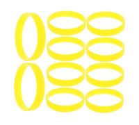 Abaodam 50 Pièces Bracelets Silicone Élastiques de Couleur Unie Pack de Bracelets pour Événements Accessoires de Mode pour Adultes