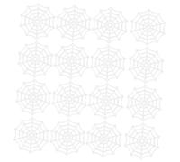 Abaodam 50 Pièces Décoration Blanche en Toile D'araignée Halloween Plastique Lumineuse Réutilisable pour Fête à Thème Zombie Party ou Décor Intérieur