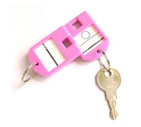 Abaodam 50 pièces Étiquettes Clés Plastiques Colorées avec Fenêtre Didentification et Anneaux Métalliques Résistantes et Assorties Lot pour Clés Bagages Animaux et Bureaux