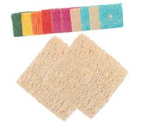 Abaodam 50 pièces Jouets à Mâcher pour Petits Animaux Biscuits de Loofah Naturels Jouets Dentaires pour Hamsters Cochons Dinde et Rats à Lusure des Dents et du Stress Couleur Aléatoire