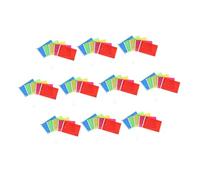 Abaodam 50 Pièces Lot de Petits Drapeaux à Main Colorés pour Événements Drapeaux de Signalisation et Animation Faciles à Agiter pour Parades et