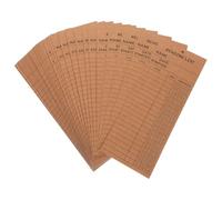 Abaodam 50 Pièces Marque-page de Suivi de Lecture Carte de Bibliothèque en Papier Marron Prise de Notes Suivi des Lectures Notes de Début et Fin pour Écoles et Amateurs