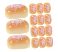 Abaodam 50 Pièces Miniature Coconut Bread Resin Model for DIY Kitchen Decoration Realistic Mini Bread Food Toys for Dollhouse and Home Craft Accessories