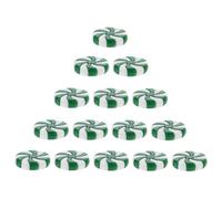 Abaodam 50 Pièces Pendentif Décoratif Perles Rondes Soi-même en Acrylique de Noël Vert Rond pour Bijoux DIY pour Création de Colliers et Décorations Sapin