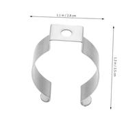 Abaodam 50pièces Lot de Clips Acier Inoxydable pour Fixation Lampes Tube Fluorescent LED Support u Pratique pour Montage Éclairage Garage Ampoules Et Tubes Lumineux