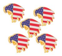 Abaodam 5pièces Épinglette Drapeau Patriotique Alliage Broche Aigle à Tête Blanche de Pins Drapeau Américain Émail pour Fête de Indépendance Célébrations Militaires
