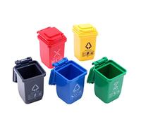 Abaodam 5Pièces Mini Poubelles Décoratives pour Maison de Poupée Accessoires de Table de Sable pour Décoration de Scène Miniature et Bricolage