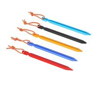 Abaodam 5pièces Piquets De Tente Alliage Aluminium pour Camping Clous De Tente Triangulaires avec Pointe Aiguisée Accessoires De Fixation Robustes Et Durables