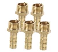 Abaodam 5pièces Raccords Rapides Laiton pour Tuyaux De Gaz Adaptateurs pour Conduites De Gaz Raccords Droits à Embout Cannelé pour Projets Industriels