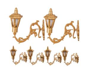 Abaodam 6 Pièces Applique Murale De Maison De Poupée Réverbère De Village Applique Murale Extérieure Modèle De Lampadaire Lampe Miniature De Maison De Poupée Lanterne Abdos Fantoche Démodé