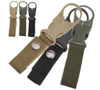 Abaodam 6 Pièces Boucles Porte Gourde Nylon Clips Multifonctions pour Bouteilles Eau Attaches pour Ceintures et Sacs Porte Bouteille Portable pour Randonnée et Camping Noir Vert Kaki