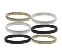 Abaodam 6 Pièces Bracelets de Manchette Métalliques Élastiques pour Homme Manchons Ajustables Antidérapants pour Chemises à Manches Longues Accessoires Extensibles et Durables pour Tenue