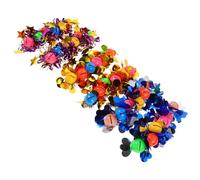 Abaodam 6 pièces Cheerleading Pom Poms Wristlet With Bells Sequin Hand Flowers In Round Star Heart Shapes For Kindergarten Dance Sports Events And Stage Performances