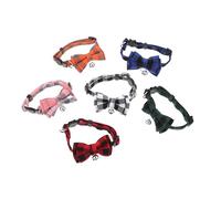 Abaodam 6 Pièces Collier De Chat De Chaton pour Chats Calmant pour Les Chats Collier De Chaton avec Cloche Arc Amovible Élégant Colliers De Chat avec des Cloches Fantaisie Polyester