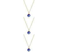 Abaodam 6 Pièces Collier Unisexe en Cuivre Pendentif Œil Bleu, Symbole Protecteur, Finition Soignée, Style Élégant et Moderne pour Homme et Femme