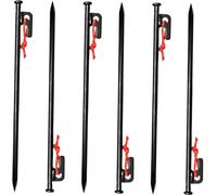 Abaodam 6 Pièces Ensemble de Ongles de Fixation de Tente Lourd de Plein air Ancres de Tente Camping piquets de Tente enjeux piquets de canopée Robustes Chevaux de Tente extérieure 45 Acier