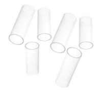 Abaodam 6 Pièces Glass Guitar Slides Set Wear Resistant Transparent Finger Sliders For Blues Jazz Acoustic Electric Guitar Performance