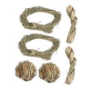 Abaodam 6 Pièces Jouets à Mâcher pour et Hamsters Herbe Naturelle Tissée Dentaire pour Petits Animaux Favorise Bucco Dentaire