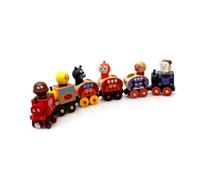 Abaodam 6 Pièces Jouets en Bois Mon Premier Train d'animaux Jouets Éducatifs Jouets Voies Ferrées en Bois Trains en Bois Jeu en Bois Bambou Enfant Force Magnétique Petit Train