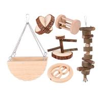 Abaodam 6 Pièces Jouets en Bois pour Animaux de Compagnie pour Chien Chiens Animal de Compagnie Jouer Petit Joueur de Compagnie Jouets pour Animaux de Compagnie