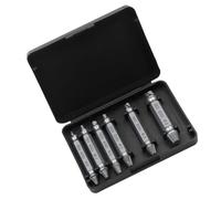 Abaodam 6 Pièces Kit Extracteur de Boulons Endommagés en Acier Argenté Pointe Auto-centrante, pour Retirer Vis Dénudées, pour Réparation et Maintenance