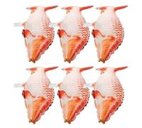 Abaodam 6 pièces Lot de Ballons Aluminium Carpe Rouge Forme Poisson Décorations Fête Anniversaires Événements Festifs