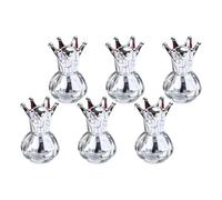Abaodam 6 Pièces Lot de Flacons de Gel pour Ongles en Verre 12ml Bouchon Argenté et Tête Brosse pour Usage Professionnel et Personnel