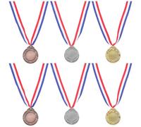 Abaodam 6 pièces Médaille de Sport Métal pour Événements Bronze Argent Or Récompense Course et Compétition