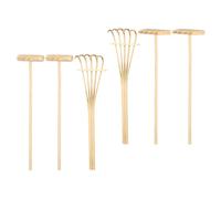 Abaodam 6 pièces Mini Râteaux Zen pour Jardin de Sable Kit Râteaux Japonais Miniatures pour Décoration de Bureau et Relaxation Créative
