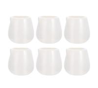 Abaodam 6 Pièces Pichet en Céramique Blanc Multifonction Pratique pour Maison et Café, de Élégant et Facile à Utiliser