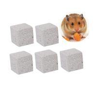 Abaodam 6 pièces Pierre à Mâcher pour Dents Lot de Jouets à Ronger pour Hamsters Rats Chinchillas et