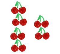 Abaodam 6 Pièces sous-Verres Gonflables Porte-gobelets Gonflables pour Piscine Porte-gobelet De Jouet De Piscine Jouets De Piscine pour Enfants Titulaire Cerise Double Bouche Rouge