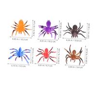 Abaodam 6 Pièces Spider Decor Color Changing Resin Toys for Fake Spiders with Water Activated Realistic Prank Props and Halloween Adornments