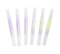 Abaodam 6 Pièces Stylo Huile pour Cuticules, Stylo Hydratant pour Cuticules D'ongles, 5ml, Huile Liquide aux Extraits de Plantes, pour Ongles Gel et Acryliques, Usage Plusieurs styles