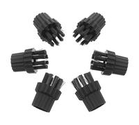 Abaodam 6 Pièces Têtes de Brosse Vapeur M8 Noires pour Nettoyage | Nylon et Plastique, Remplacement Rapide, Accès aux Zones Étroites, pour Tapis et Tissus D’ameublement