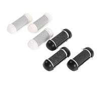 Abaodam 6 Pièces Têtes de Remplacement pour Râpes à Pieds Électriques, 3 Rouleaux en Plastique Grains Grossiers, Moyens et Fins, Soin Quotidien des Talons Fissurés