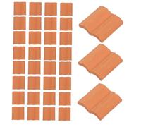 Abaodam 60 Pièces Miniature Simulated Roof Tiles Clay Realistic Mini House Roof Tiles for DIY Micro Landscape and Architectural Model Building