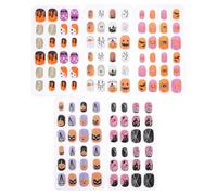 Abaodam 600 Pièces Faux Ongles D'halloween pour Garçon et Filles, Manucure Press-on en Abs, Faciles à Appliquer, Style Adorable et Complet pour Fête D'halloween Plusieurs styles