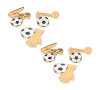 Abaodam 6pcs Broche de Football Coupe du Monde en Alliage de Zinc, Épingle à Revers Solide pour Accessoires Foot, pour Tenue Événement Sportif et Célébration Match
