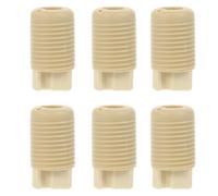 Abaodam 6pcs Douille de Lampe G9 en Plastique Structure à Vis Sécurisée, Support de Lampe à Filetage Complet Suspendre en Beige, Remplacement pour Espaces Commerciaux