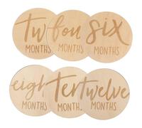 Abaodam 6pièces Disques Mensuels Double Face Pour Marqueurs De Croissance Panneaux Mensuels Et Réutilisables