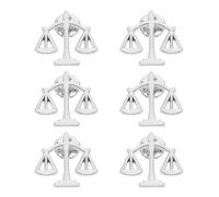 Abaodam 6pièces Lot de Broches de Juge pour Homme Broche de Col de Chemise Métal Accessoire pour Costume et Veste