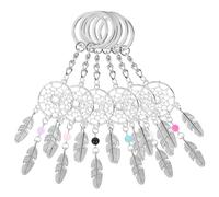 Abaodam 6pièces Porte-clés Attrape-rêves Alliage avec Pampilles Décorations Suspendues à Dos Porte-monnaie Porte-clé Maîtresse Bijoux Personnalisables