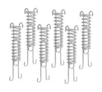 Abaodam 6pièces Ressort Attache pour Tente Ressort Auvent Amortisseurs Piquets De Tente Fixes Boucle Acier pour Extérieur De Tension à Double Crochet