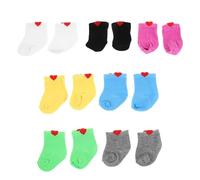 Abaodam 7 Paires de Chaussettes Décoratives Multicolores pour Poupée 45 CM Accessoires pour Tenue de Poupée Fille Chaussettes Petites en Tissu Doux et Résistant Costume de Figurine
