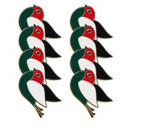 Abaodam 8 Pièces Broche Oiseau en Alliage Petit Drapeau Palestinien, Design Compact et Couleur Vive, Accessoire Élégant pour Revers ou Paquet à Dos Lors de Cérémonies de Remise de